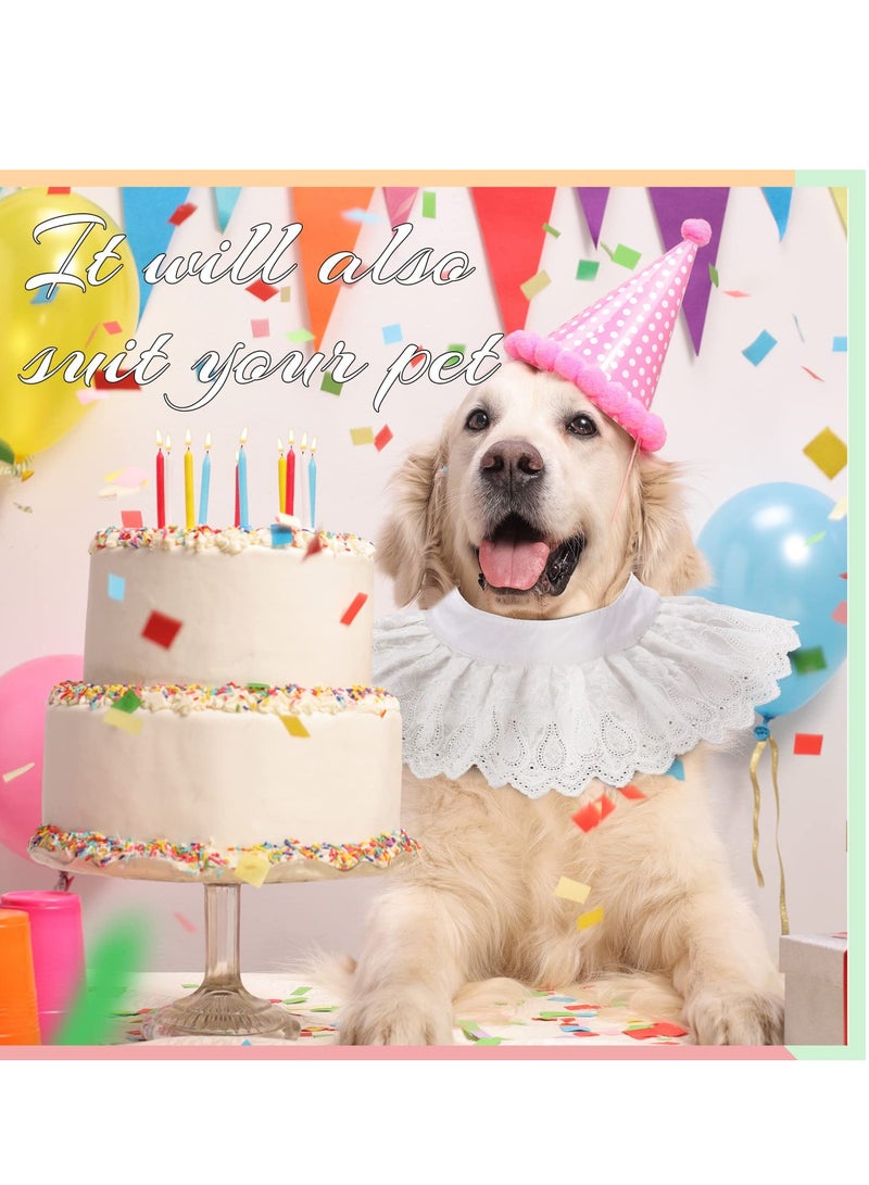 Zikra White Victorian Lace Jabot and Cuffs, Halloween Costume Colonial Cosplay Collar Fake Sleeves, Detachable and Comfortable, Ruffle Lace Collar and Faux Sleeve (3 Pieces) - Image 4