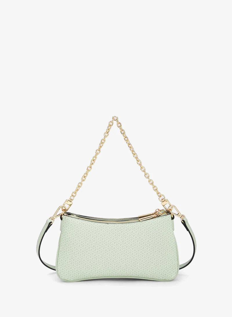 Celeste  Monogram Print Crossbody Bag With Zip Closure for Women | Best Price UAE