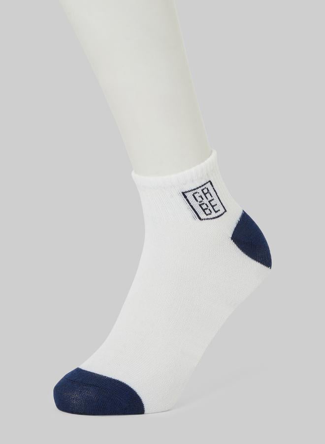 Styli Pack of 5- Printed Detail Ribbed Cuff Ankle Socks - Image 4