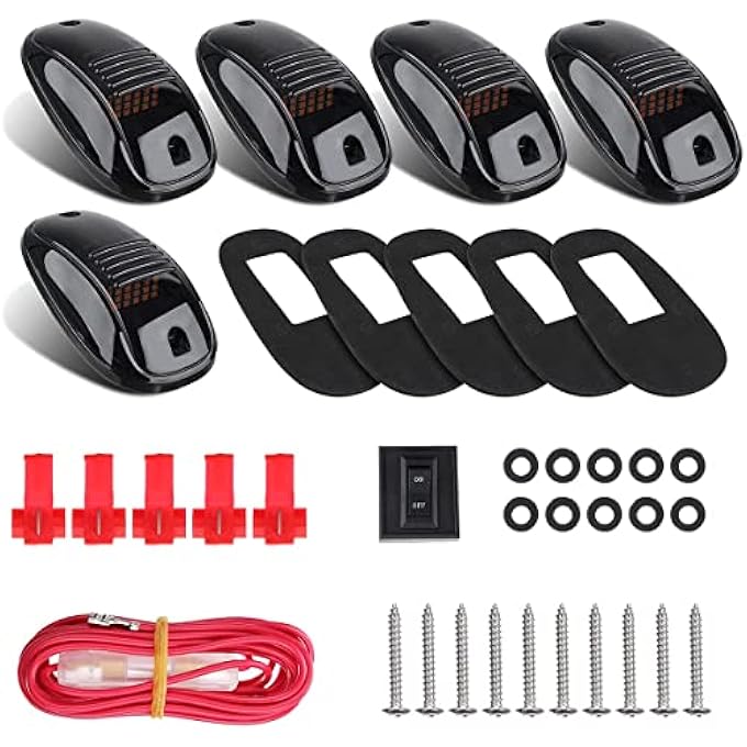 LIMICAR 5X Amber Cab Roof Marker Top Clearance Running 12Led Cab Lights Compatible W 0310 Dodge Ram 1500 2500 3500 4500 1116 Ram 1500 2500 3500 4500 5500 Pickup Trucks WStock Cab Marker Lights - Image 4