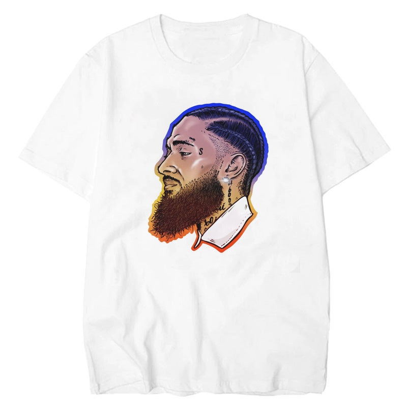 Short-Sleeved The Great Nipsey Men'S Printed T-Shirt 2019 White Nipsey Husslt-Shirt - Image 4