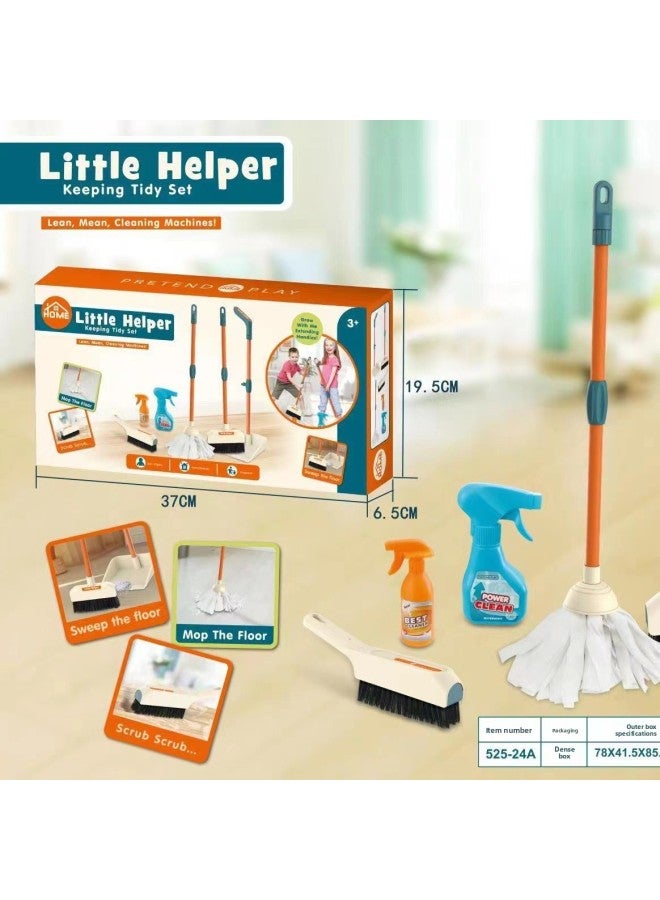 Children's Play House Toys Export Cognitive Simulation Small Household Appliances Vacuum Cleaner Mop Lighting Music-Color:525-19A - Image 4