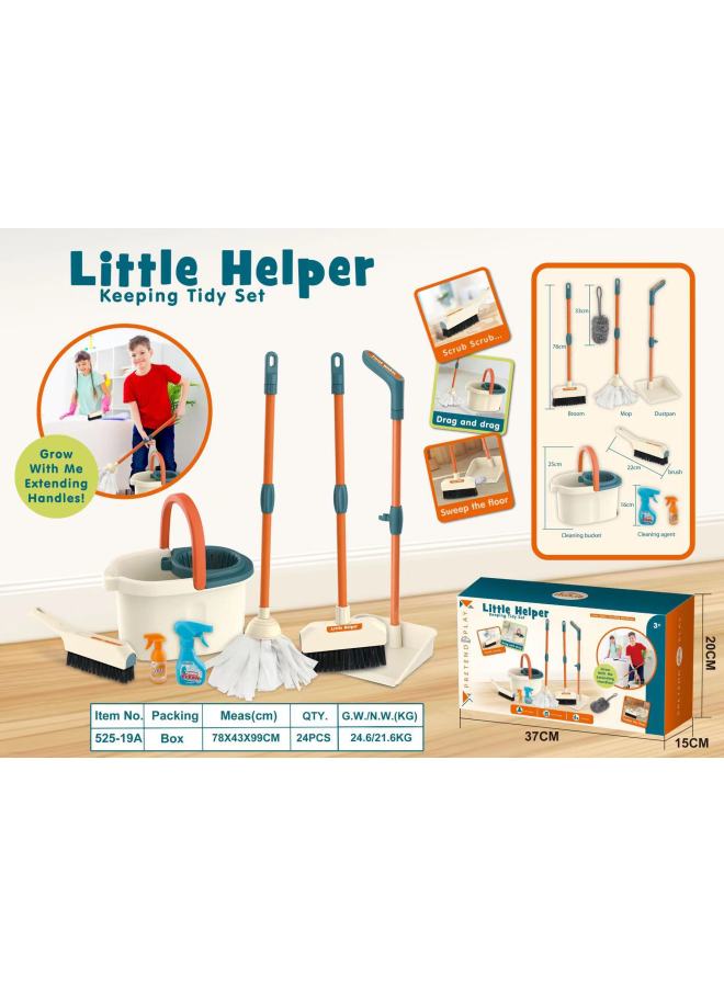 Children's Play House Toys Export Cognitive Simulation Small Household Appliances Vacuum Cleaner Mop Lighting Music-Color:525-19A - Image 1