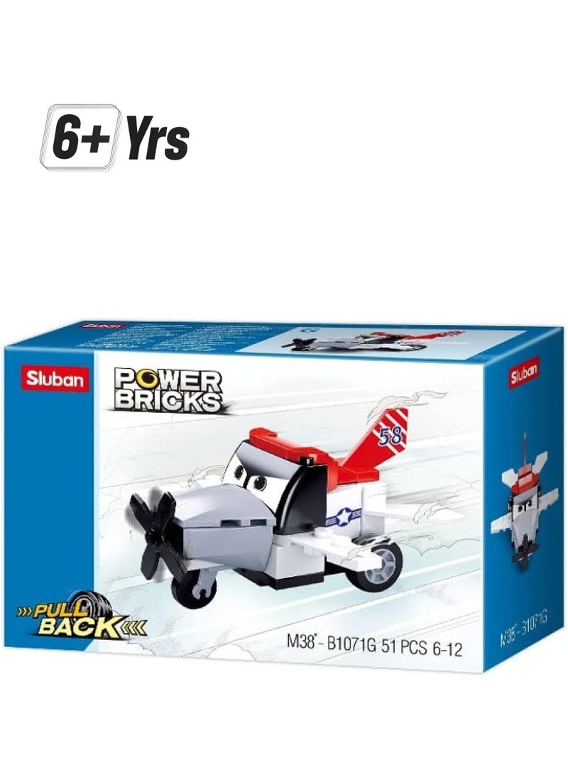 Sluban Power Bricks Series - Plane Building Blocks 51 PCS