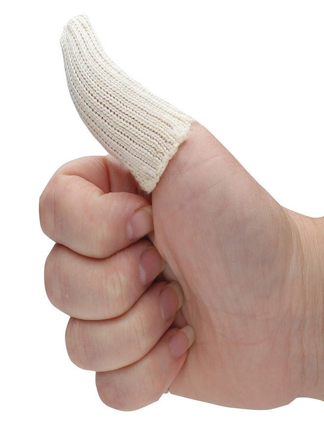 Khayl 3" Finger Cots Pack of 50 Cotton Finger Gloves, Breathable, Covers Fingertips, Fingertip Sleeves for Jewellery making, Sports, Hobby Craft DIY, etc - Image 2
