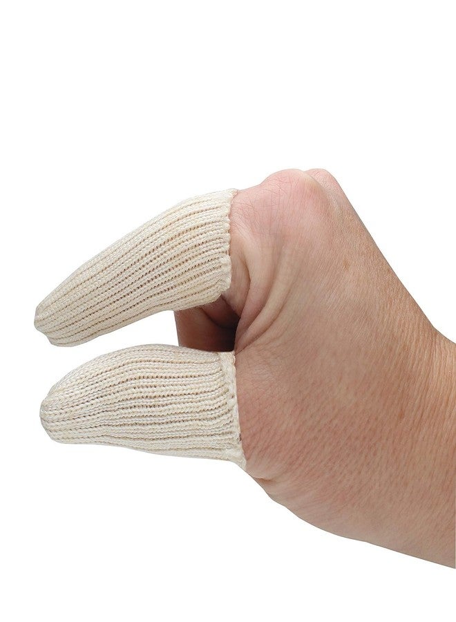Khayl 3" Finger Cots Pack of 50 Cotton Finger Gloves, Breathable, Covers Fingertips, Fingertip Sleeves for Jewellery making, Sports, Hobby Craft DIY, etc - Image 3