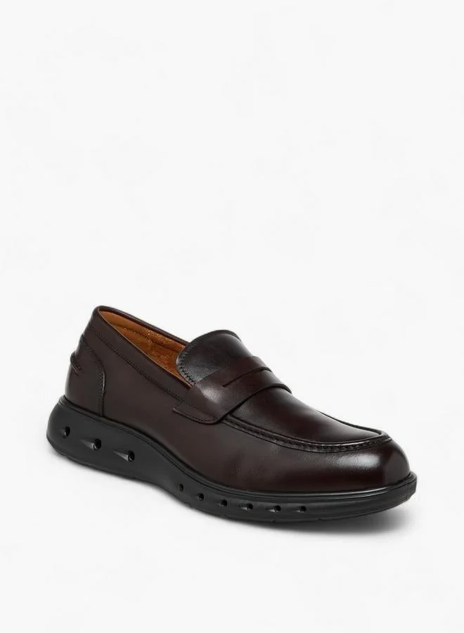 Le Confort Men Solid Slip-On Leather Loafers