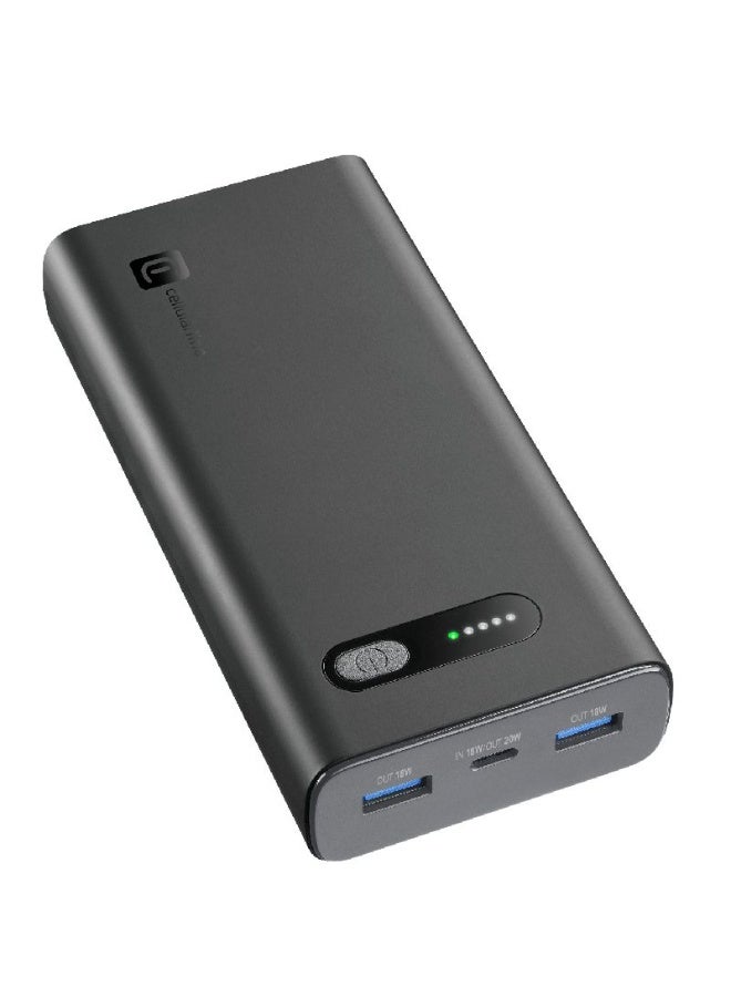 سيلولار لاين باور بانك Cellularline بسعة 20000mAh بقدرة 20 واط – شاحن محمول سريع، أسود - Image 1