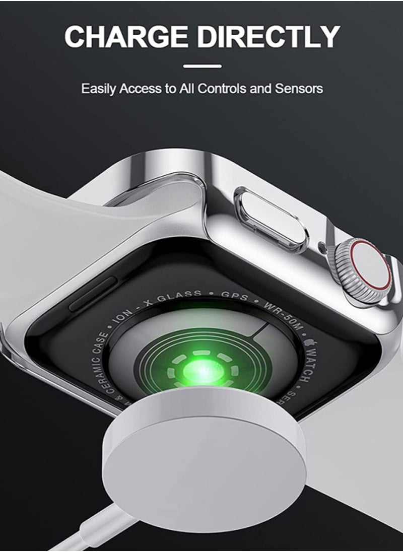 Generic - Case Compatible with Apple Watch 41mm Series 8/ 7/9 with Built-in Tempered Glass Screen Protector, Full Coverage Hard PC Ultra-Thin Protective Cover for iWatch - Image 1