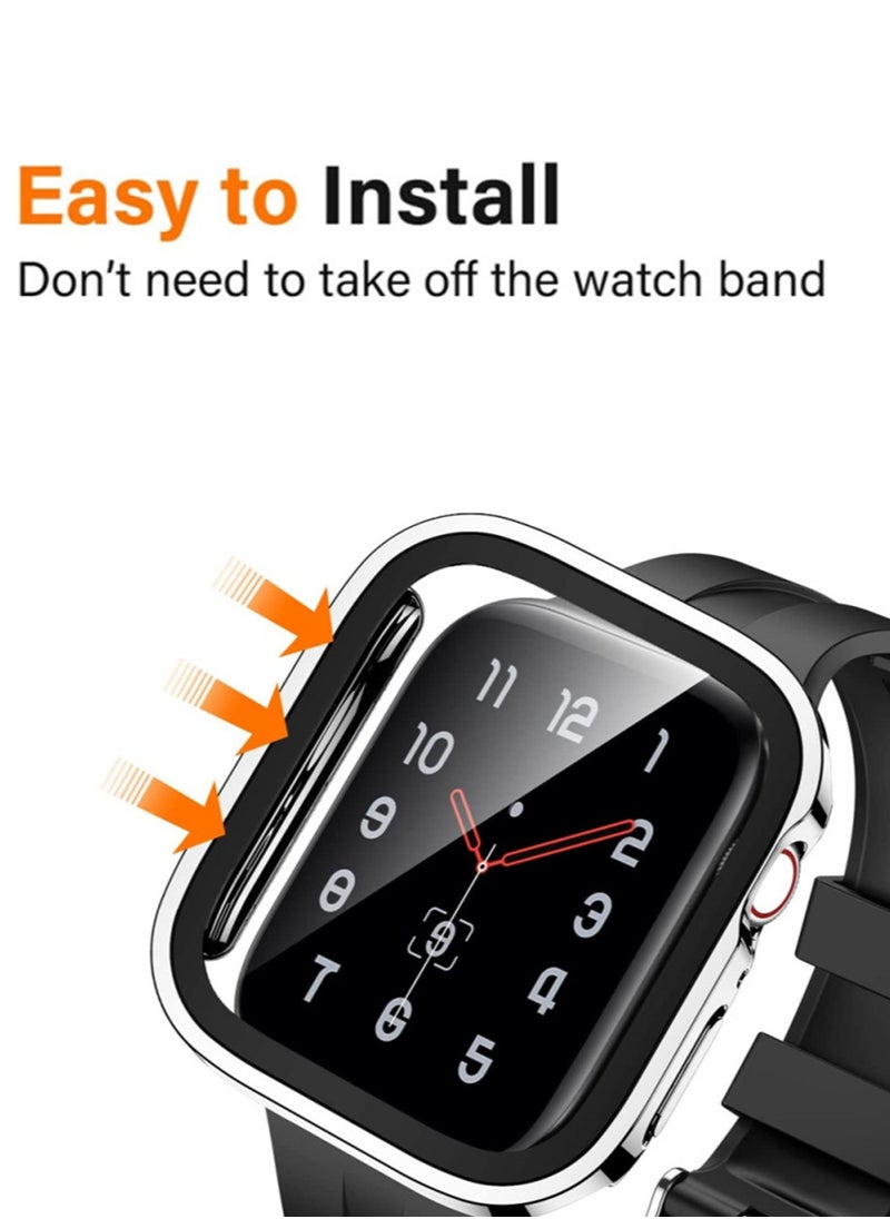 Generic - Case Compatible with Apple Watch 41mm Series 8/ 7/9 with Built-in Tempered Glass Screen Protector, Full Coverage Hard PC Ultra-Thin Protective Cover for iWatch - Image 1