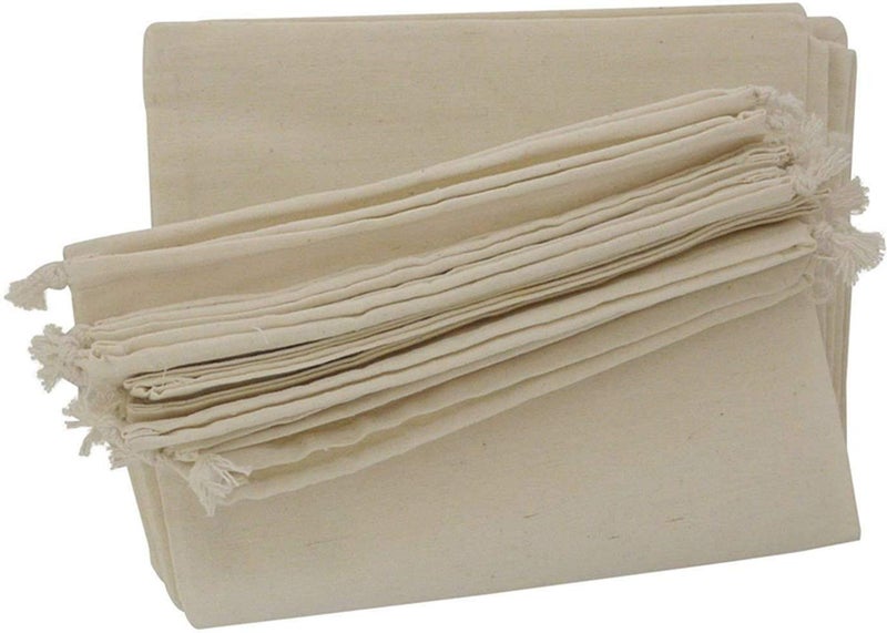 كوبو أكياس قطنية من Kupoo 30 قطعة من أكياس الموسلين القطنية برباط لحفلات الزفاف والحرف اليدوية (6 × 8 بوصة) - Image 4