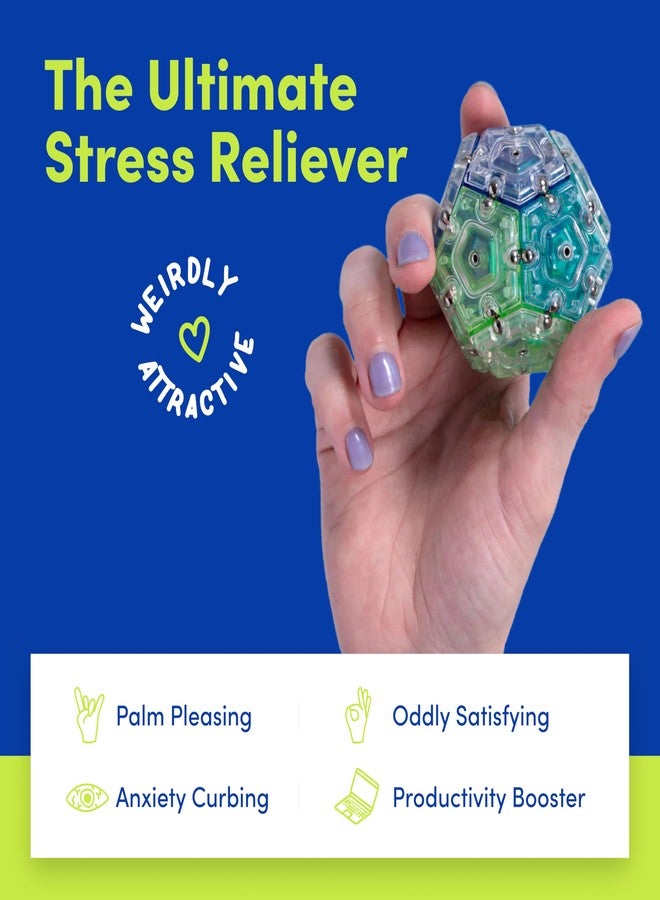 Speks Geode Magnetic Fidget Toy | Sensory Desk Toy for Adults & Teens 14+ | Stress Relief Gift | Sphere, Cool - Image 3