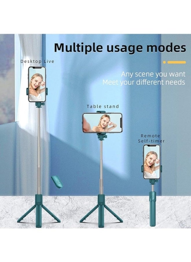 Raxoom Selfie Stick, Long Selfie Stick with Tripod Stand, Bluetooth Mobile Selfie Stick for Mobile Phone, Makeup,Selfie, Vlogging, Youtube, Live, iphone (104cm Green) - Image 3