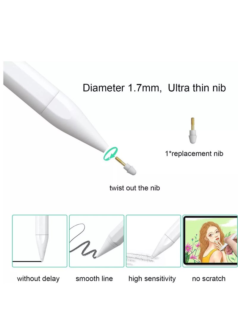 MJZ Stylus Pen for iPad with Palm Rejection, Active Pencil Compatible with (2018-2021) Apple iPad Pro 11 & 12.9 inch, iPad 10th/9th/8th/7th/6th Gen  - Image 4