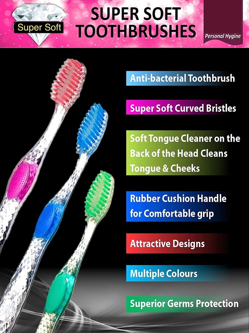 BigBro Toothbrush Soft Bristle Transparent with Cover (Super Saver Pack of 3) - Image 3