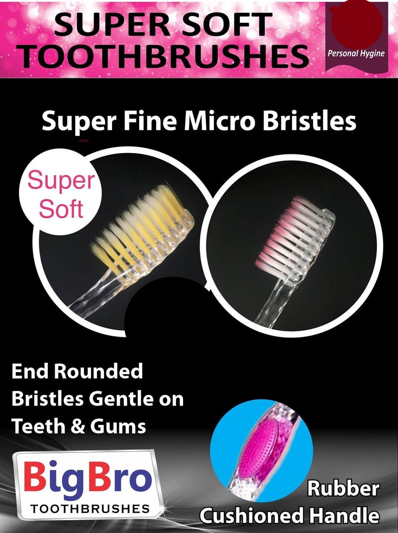 BigBro Toothbrush Soft Bristle Transparent with Cover (Super Saver Pack of 3) - Image 4