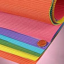Ditya Crafts Multicolor Plain Corrugated Paper Sheets A4 Size Pack of 10 for Art and Craft, Scrapbook, Decoration and Other Creative Multipurpose - Image 4