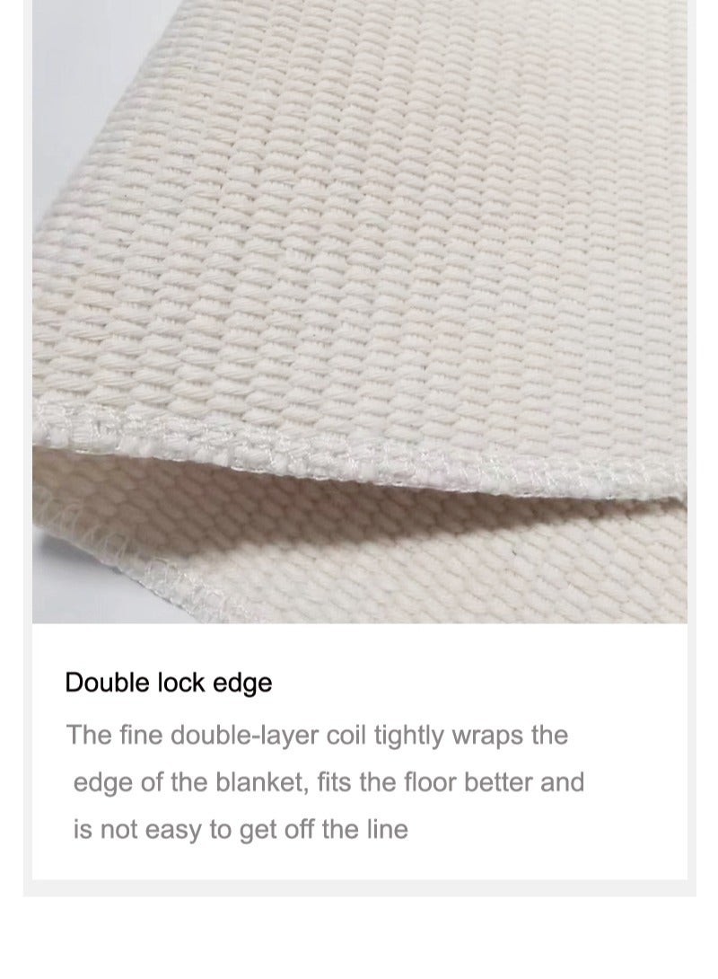 Gerenic Nordic Cotton Door Mat Multicolour Anti Slip Cotton Rectangular Floor Mats 50 x 80cm - Image 3