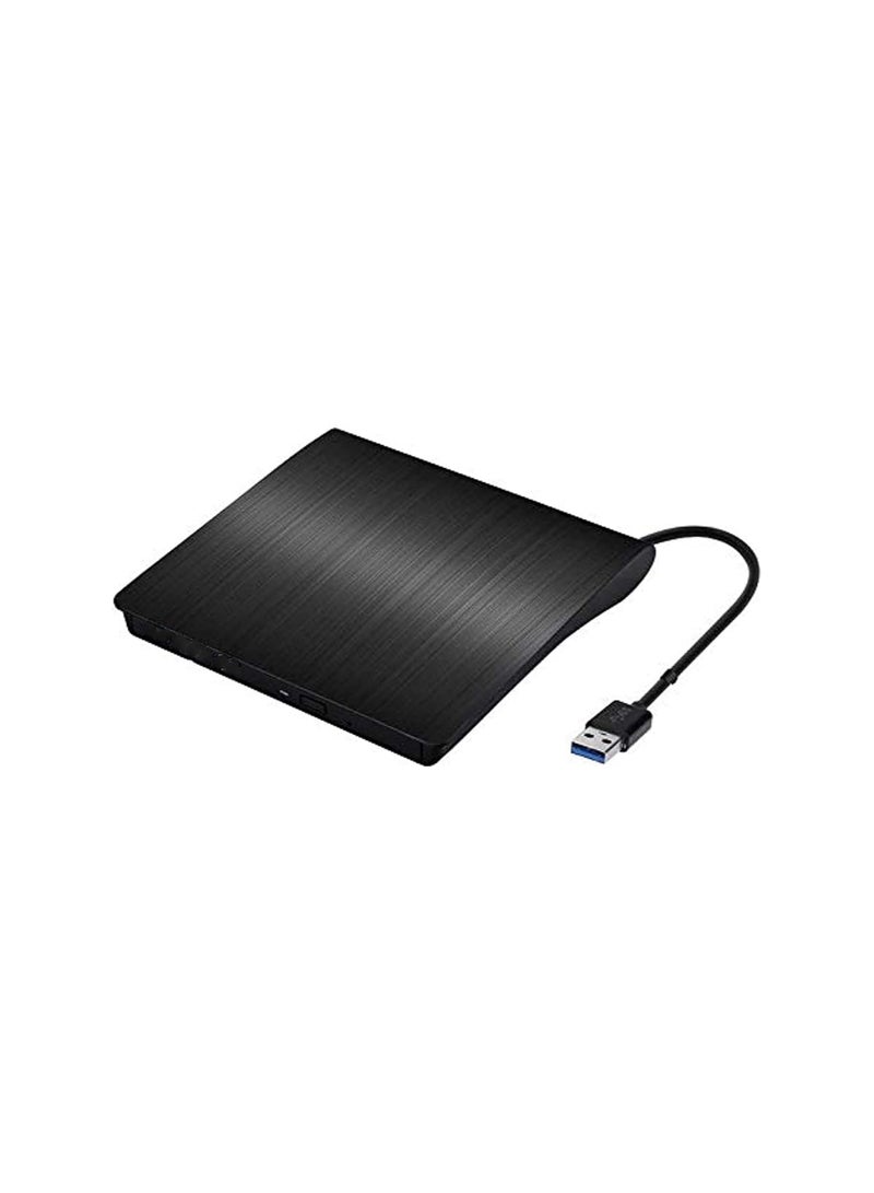 USB 3.0 External CD/DVD Drive – High-Speed Portable Optical Drive with Touch Control – Compatible with Laptops