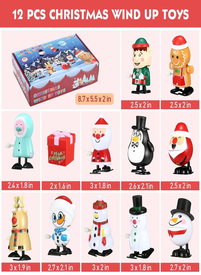 LIHAO 12PCS Christmas Wind Up Toys for Kids Party Favors, Christmas Stocking Stuffers Gifts for Grandkids - Image 2