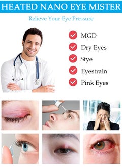 DUNISO Heated Eye Mist Sprayer for Dry Eyes, Rechargeable Eye Mister with Moist Heat to Relief MGD, Blepharitis, Stye, Chalazion,Portable Heated Eye Steamer Humidifier for Eye Skin Care Women & Men in Office  - Image 3