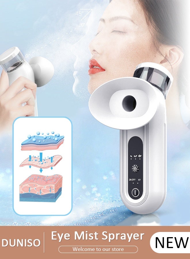 DUNISO Heated Eye Mist Sprayer for Dry Eyes, Rechargeable Eye Mister with Moist Heat to Relief MGD, Blepharitis, Stye, Chalazion,Portable Heated Eye Steamer Humidifier for Eye Skin Care Women & Men in Office - Image 1