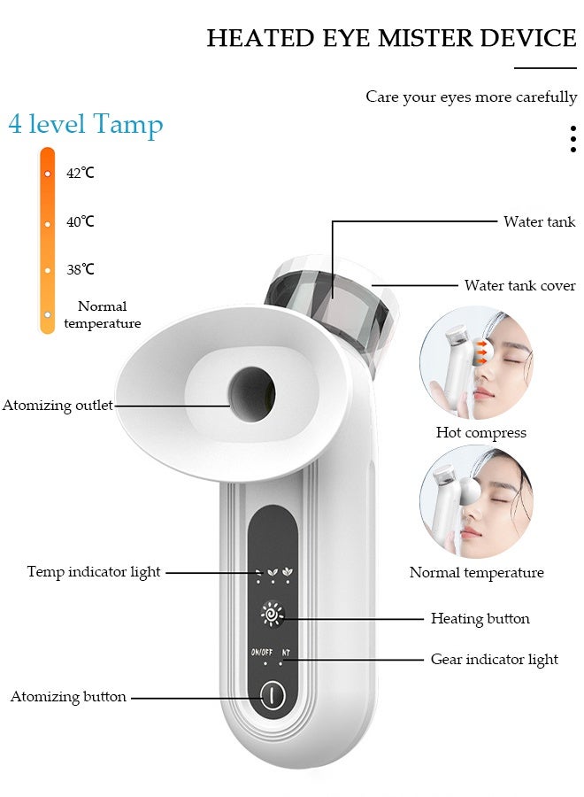 DUNISO Heated Eye Mist Sprayer for Dry Eyes, Rechargeable Eye Mister with Moist Heat to Relief MGD, Blepharitis, Stye, Chalazion,Portable Heated Eye Steamer Humidifier for Eye Skin Care Women & Men in Office - Image 2