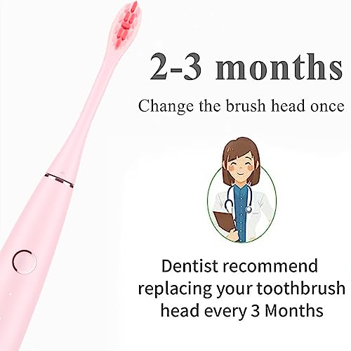 GTHUNDER 8Pcs Electric Toothbrush Heads Compatible with Oclean.with Hygienic Caps,Vacuum-Packed.Fits Adapted for All Oclean Models x pro Elite, X, X Pro,Flow,F1,Air 2 (Pink) - Image 4