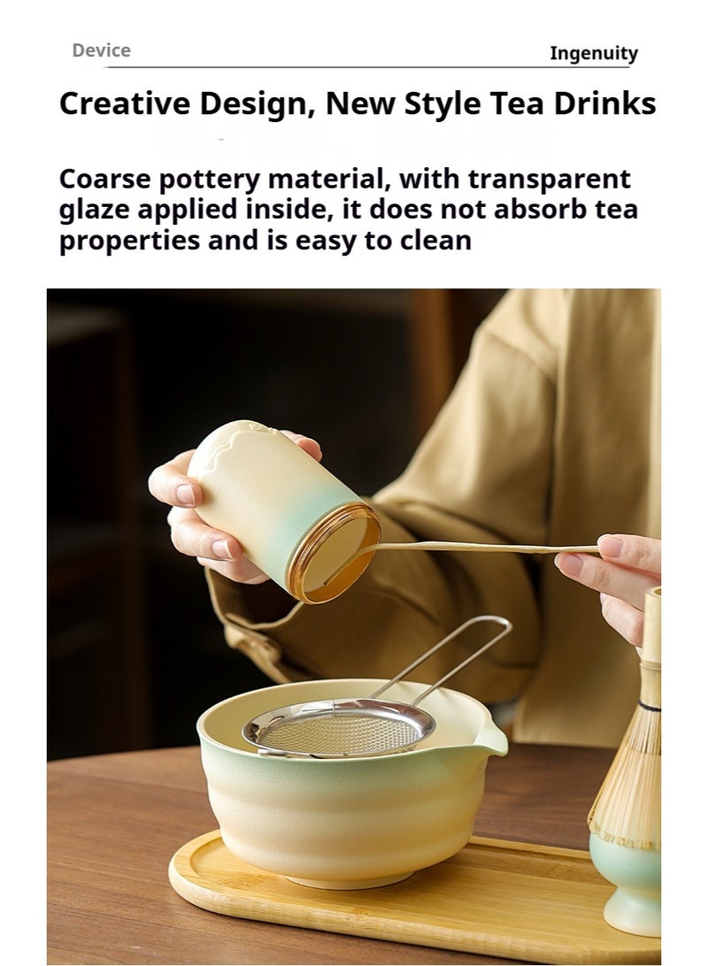 غوغا طقم ماتشا ياباني 8 قطع فاخر – ادوات ماتشا مع مضرب خيزران لتحضير الشاي – هدية أنيقة لمحبي الماتشا - Image 5