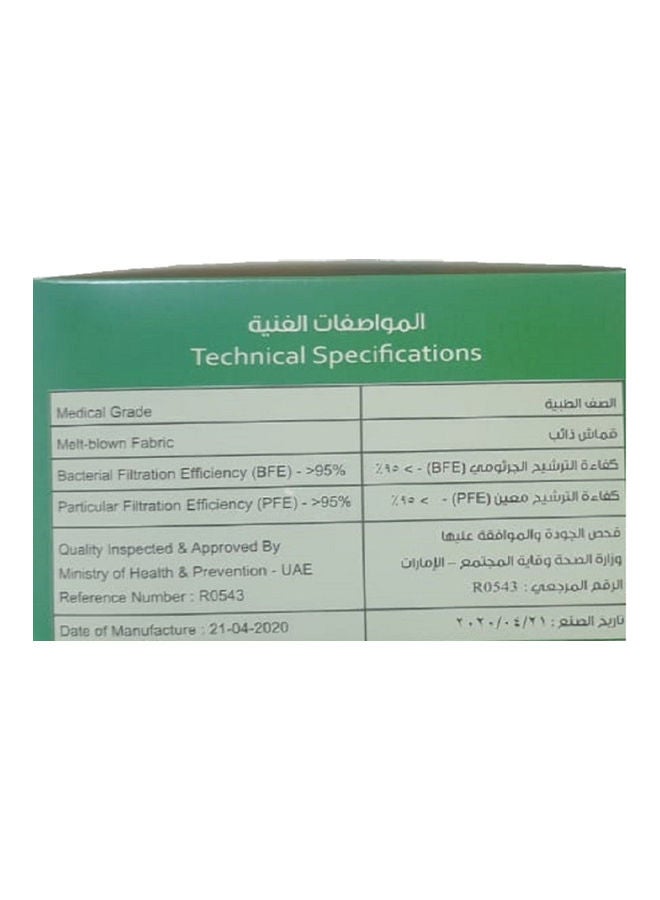 NIBEMINENT 50-Piece 3 Ply Protective Face Mask - Image 3