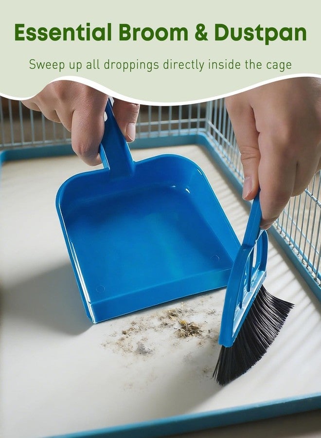 باوفلي فرشاة تنظيف أقفاص الطيور من باوفلاي، 3 قطع، مع مجرفة، طقم فرشاة تنظيف أقفاص الطيور 2 في 1، مزيل فضلات الطيور للمجاثم، بيوت الكلاب، وأقفاص الحيوانات الصغيرة، ملحقات أقفاص الطيور، فرشاة إزالة فضلات الطيور - Image 4