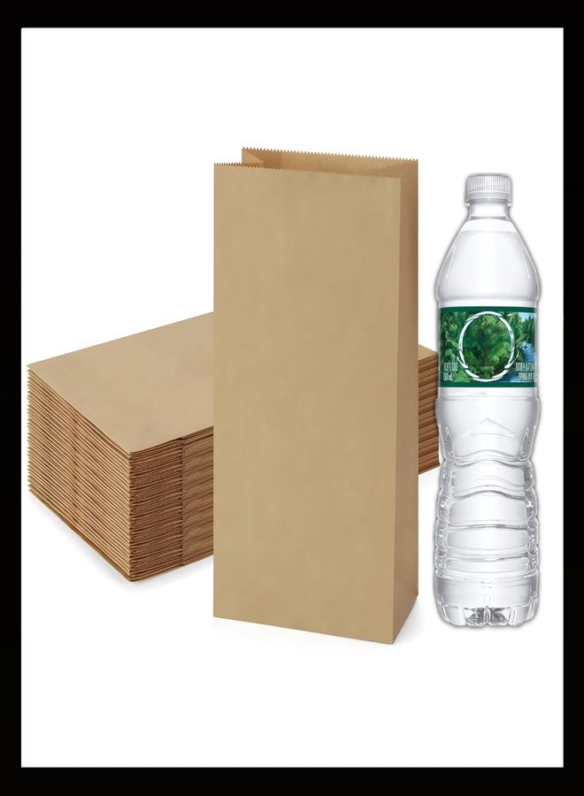 Pokanic Lunch Brown Paper [50 Bags] x [8 x 4 x 2.5 inch] #2 Bulk Kraft 2 lb Capacity Eco Friendly Reusable Heavy Duty Disposable for Grocery Snacks Crafts Lunch Sandwich Food (50 Bags, 8 x 4 x 2.5) - Image 1