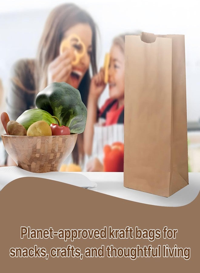Pokanic Lunch Brown Paper [50 Bags] x [8 x 4 x 2.5 inch] #2 Bulk Kraft 2 lb Capacity Eco Friendly Reusable Heavy Duty Disposable for Grocery Snacks Crafts Lunch Sandwich Food (50 Bags, 8 x 4 x 2.5) - Image 3
