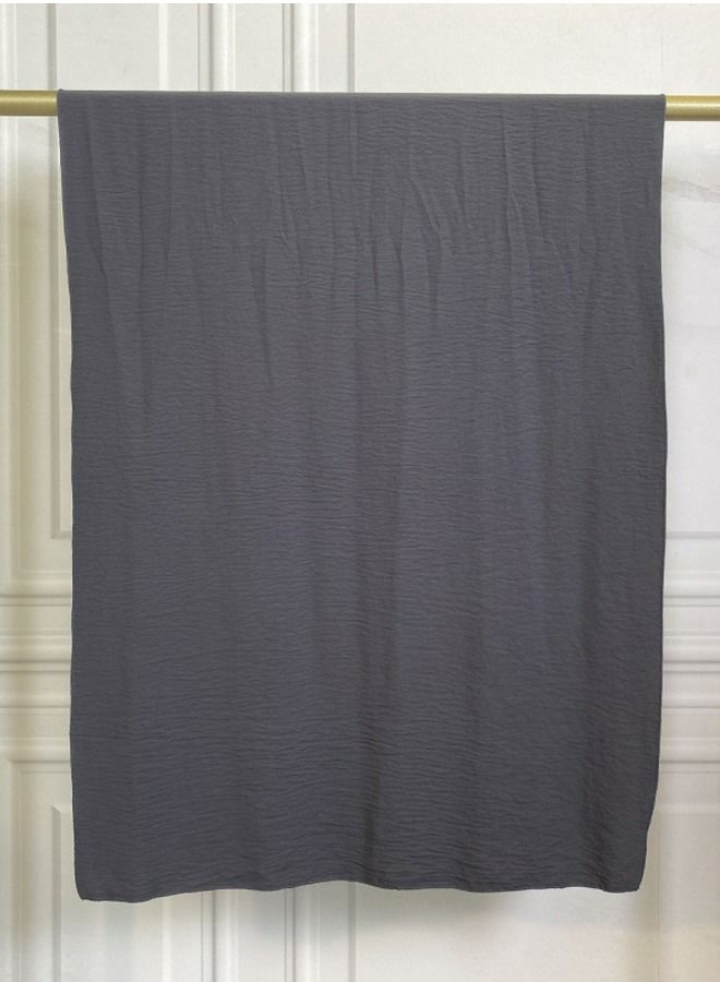 إسكدنيا Muslim Headscarf Solid Color Long Scarf Wrap Scarves For Women Grey