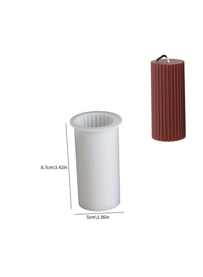 ESEDAGE 2 Pack Pillar Gear Shape Column Candle Resin Mold - Resin Casting Silicone Molds for Home Decor & Candle Making Wave Spiral Mold - Image 3