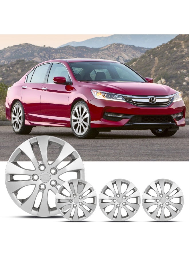 Honda 16 Inch Wheel Cover Hubcap Set Compatible with Honda Accord 2016–2017 OEM Design Full Rim Protection High-Quality ABS Plastic Replacement Hub Caps (Set of 4), 2K-HD-1702 - Image 3