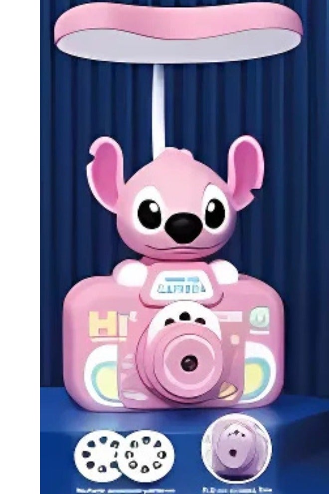 لمبة ليلية للأطفال على شكل بروجكتر LED – لون وردي بتصميم شخصيات كرتونية، إضاءة ديكورية جميلة لغرفة النوم، تعمل عبر USB - Image 2