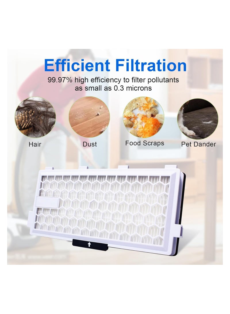 SYOSI فلتر - قطعتان من فلاتر HEPA SF-HA 50 للمكنسة الكهربائية متوافقة مع Miele AirClean S4 وS5 وS6 وS8 وS8000 وS8999 وS6000 وS6999 وS5000 - Image 4
