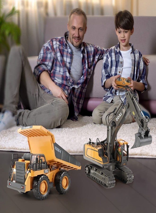 DDAI Remote Control Construction Dump Truck Toy - RC Dump Truck Toys- Construction Toys Vehicle- RC Truck Toys for 8 9 10 11 12 Year Old Boys and up- Toy Trucks - Image 4