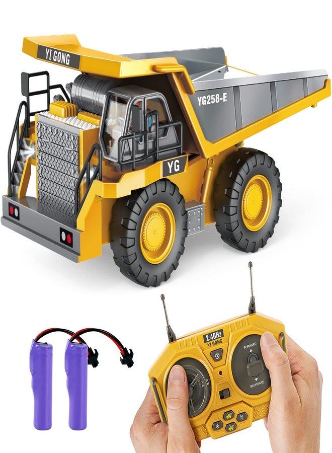 DDAI Remote Control Construction Dump Truck Toy - RC Dump Truck Toys- Construction Toys Vehicle- RC Truck Toys for 8 9 10 11 12 Year Old Boys and up- Toy Trucks - Image 1