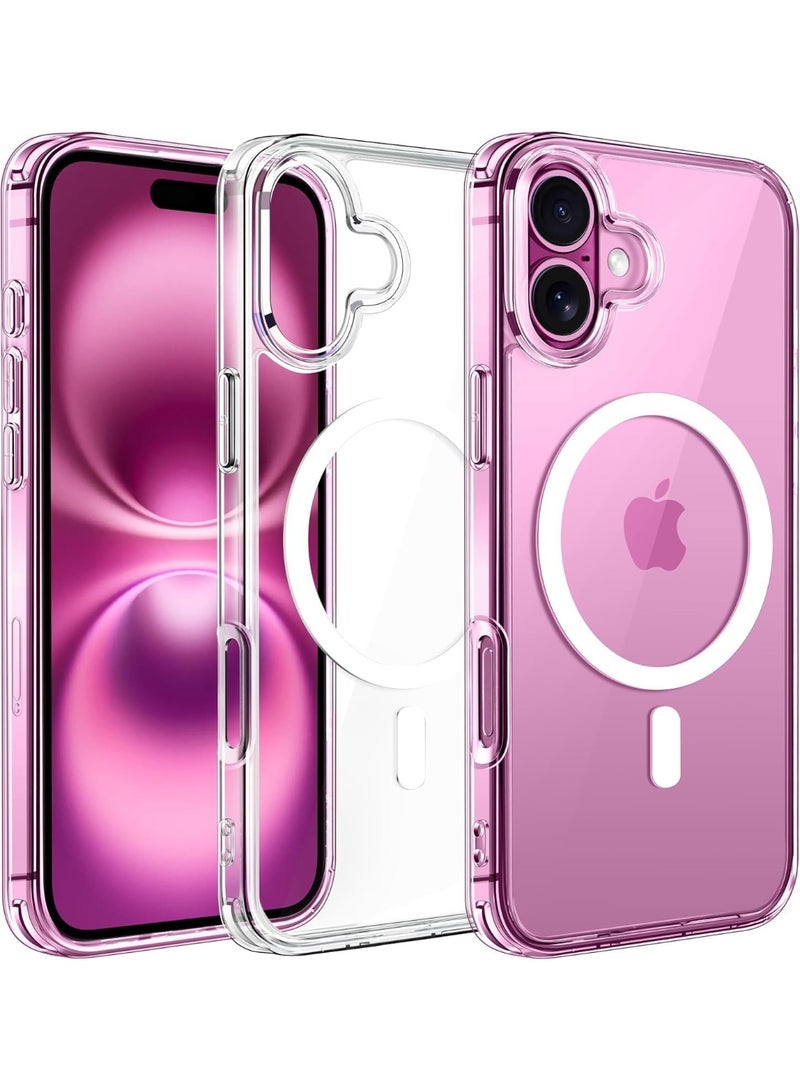 جراب  iPhone 16 Plus مغناطيسي شفاف لهاتف iPhone 16 Plus جراب مضاد للصفرة والحماية العسكرية ومضاد للصدمات ومضاد للخدش شفاف - Image 1