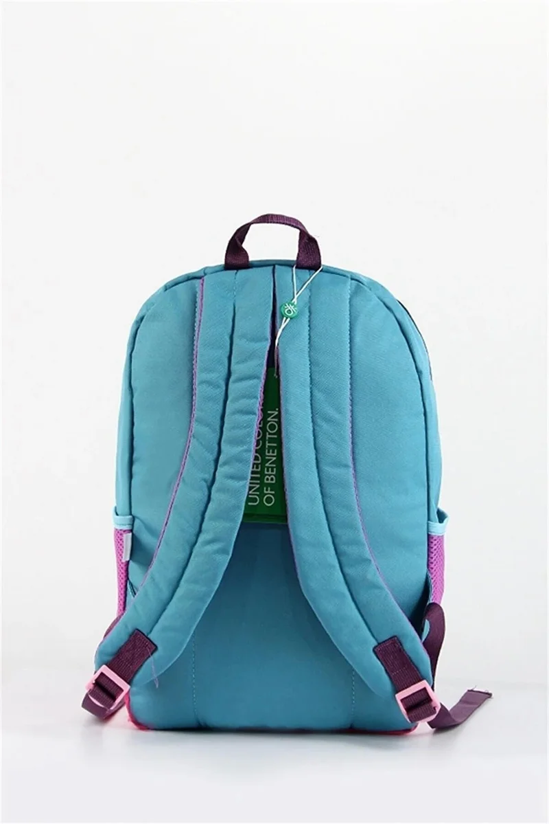 يونايتد كولورز أوف بينتيون Rainbow Patterned Triple School Bag Set (Single Compartment Backpack, Double Compartment Pencil Bag, Lunch Bag)