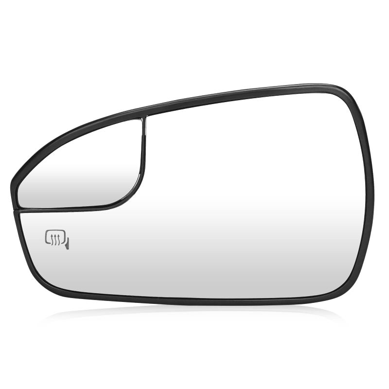 Left Driver Side View Heated Mirror Glass for 2013 2014 2015 2016 2017 2018 2019 2020 Ford Fusion Replace DS7Z17K707F DS7Z17K707F Exterior Mirror Replacement Glass