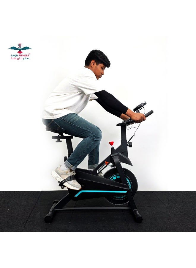 ليجيوجيا دراجة لتمارين اللياقة البدنية وتمارين الكارديو والقوة مع ارتفاع قابل للتعديل ازرق 9300 - Image 5