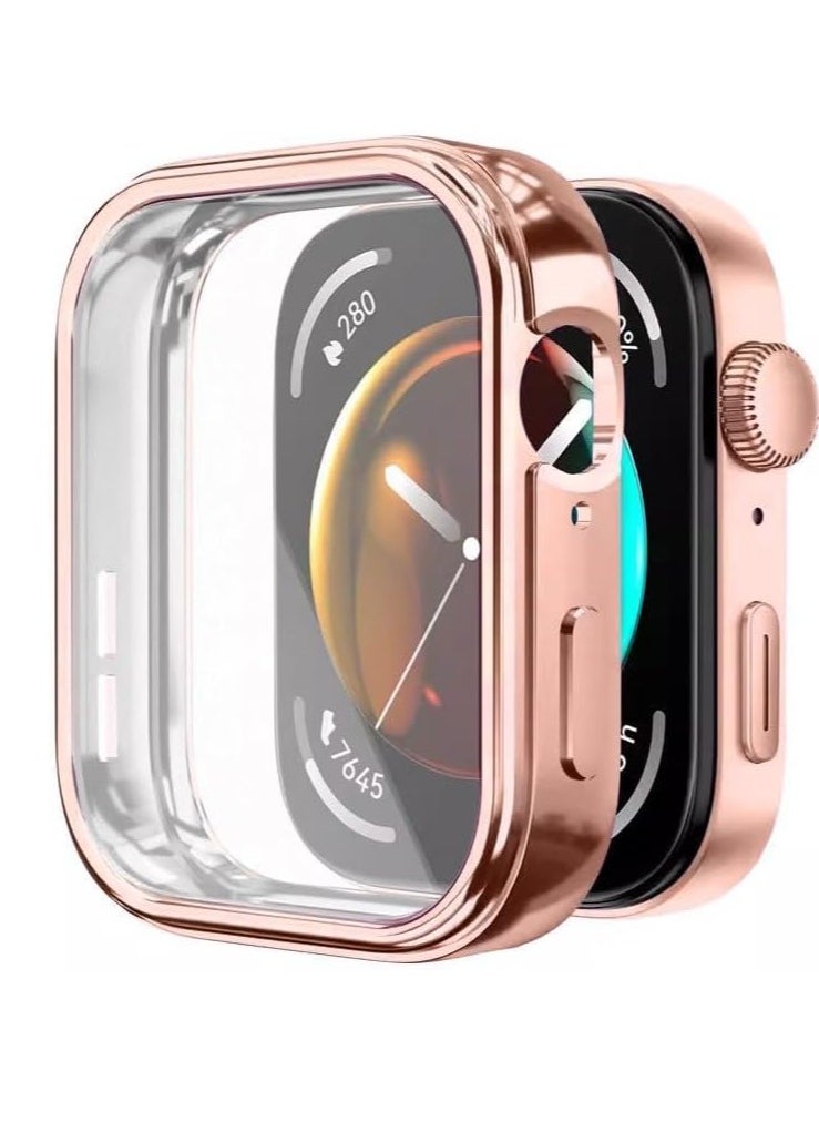 Generic Case for Huawei Watch Fit 3 Screen Protector, Flexible TPU for Huawei Watch Fit 3 Case, Scratch Prevent Protection for Huawei Watch Fit 3 Protective Case, Smartwatch Protector Cover Case Women / Men 