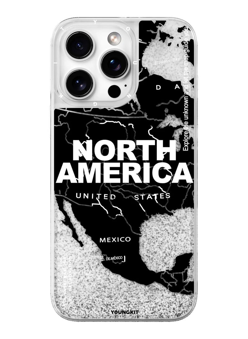 YOUNG KIT North America + Luminous Quicksand Case For iPhone 16 Pro - Image 1