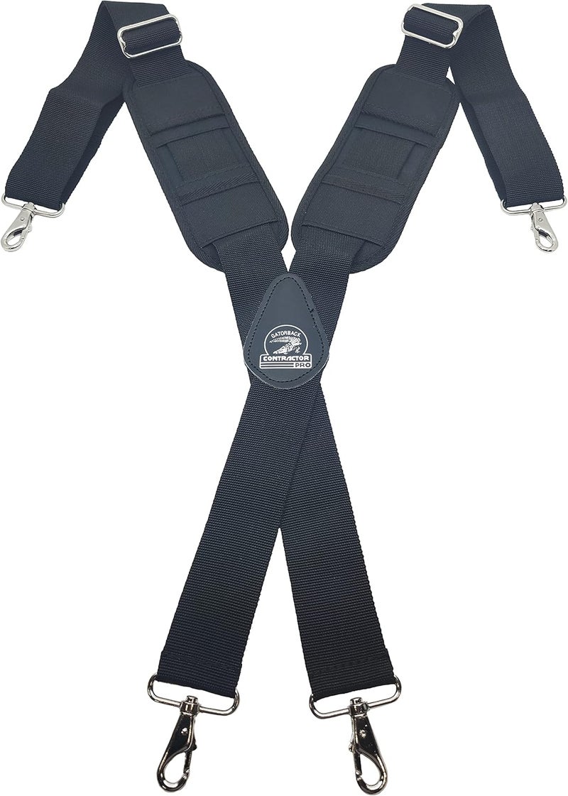 Gatorback Store B606 Molded Air Channel Suspenders w/Spring Hooks. Extreme Comfort and Support for your Tool belt. Made by Contractor Pro - Image 1