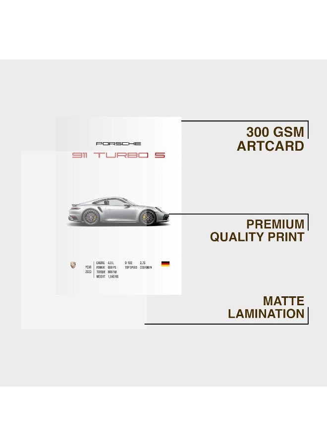 CodersParadise Porsche 911 Turbo S Wall Poster Frames - Image 2