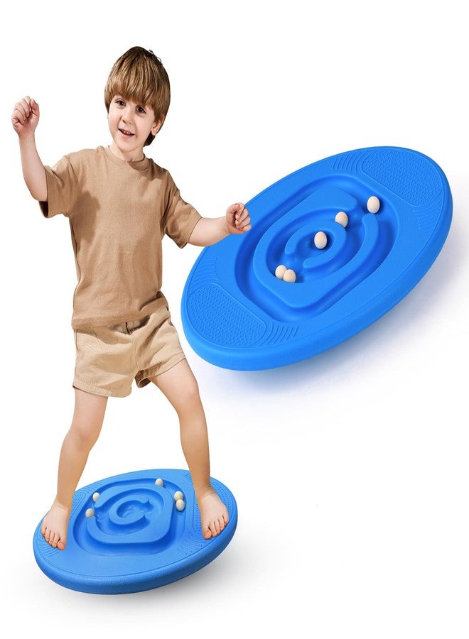 MOCUTEEN Kids Maze Balance Board - Wobble Trainer for Ski Surf Snowboard, Non-Slip Sensory Rocker Ages 3-12, Core Therapy & Skate Prep Ocean blue - Image 1
