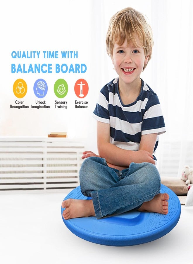 MOCUTEEN Kids Maze Balance Board - Wobble Trainer for Ski Surf Snowboard, Non-Slip Sensory Rocker Ages 3-12, Core Therapy & Skate Prep Ocean blue - Image 2